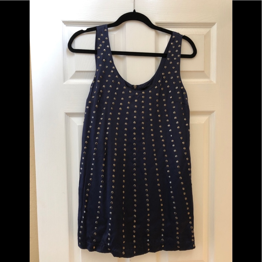 Short navy studded dress
